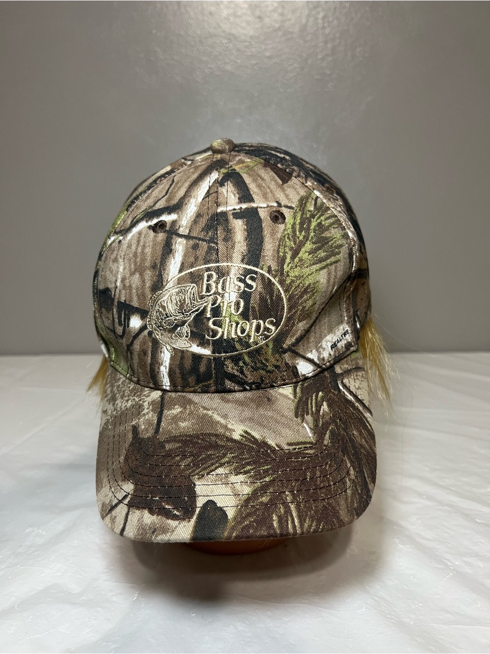 Bass Pro Shops Camo Snap Back Adjustable Baseball Hat Cap Outdoors Store Fishing